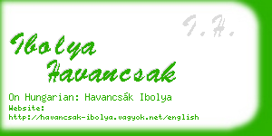 ibolya havancsak business card