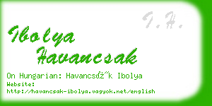 ibolya havancsak business card